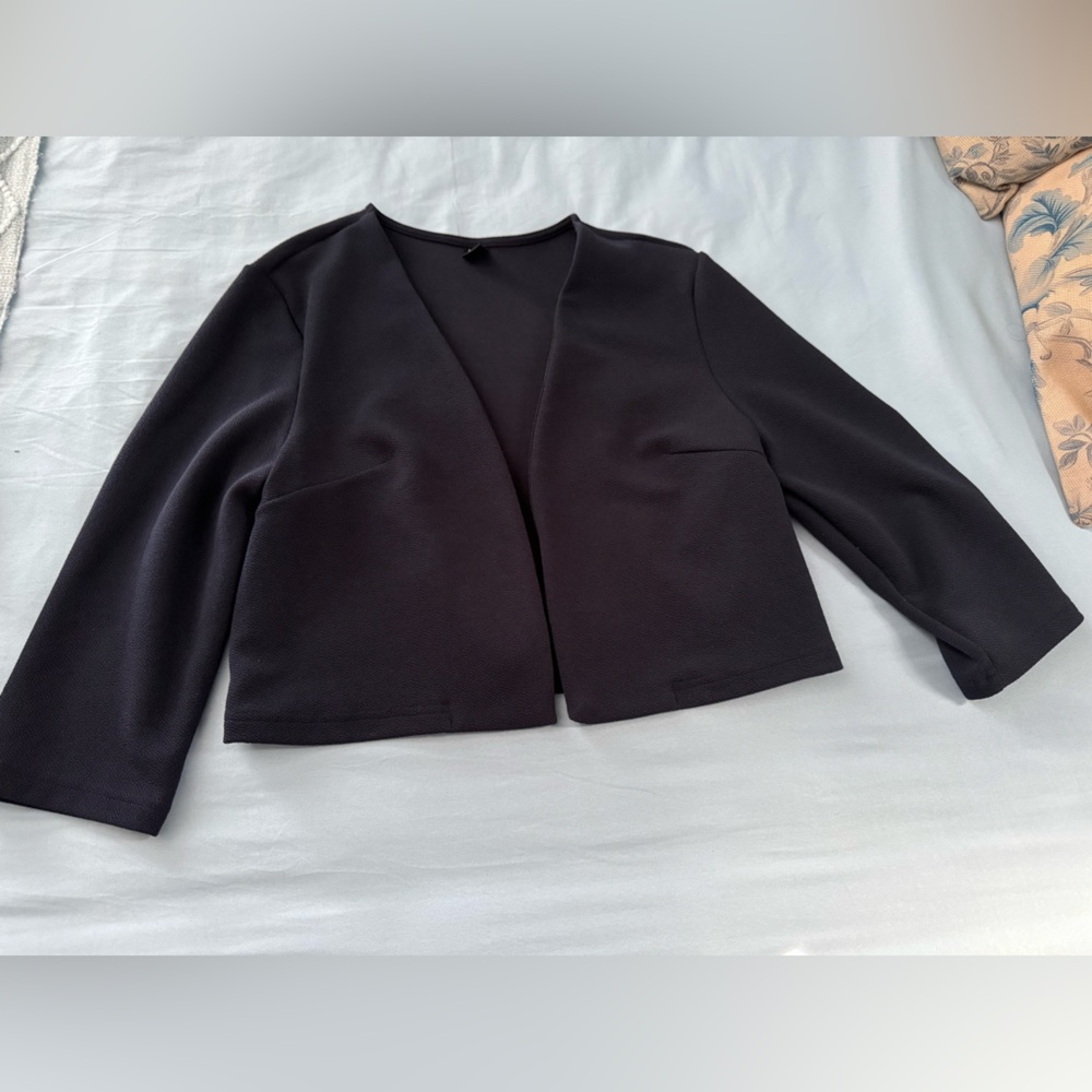 SHEIN Dark Blue  Open Front Small Blazer